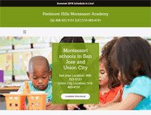 Tablet Screenshot of piedmonthillsmontessori.com